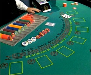 blackjack table